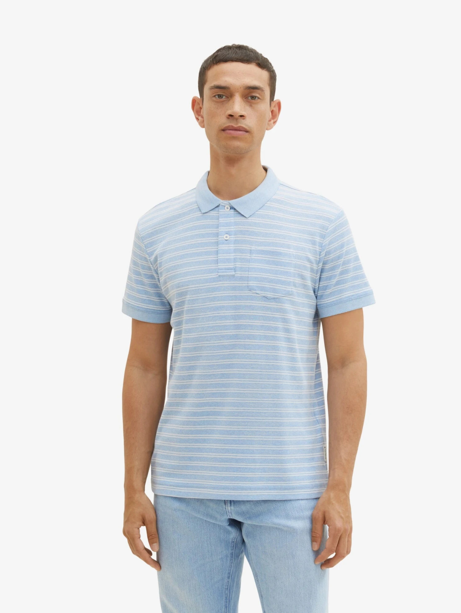 Tom Tailor Polos Shirt Heren Lichtblauw 2 Tom Tailor Polos Shirt Heren Lichtblauw - Afbeelding 2