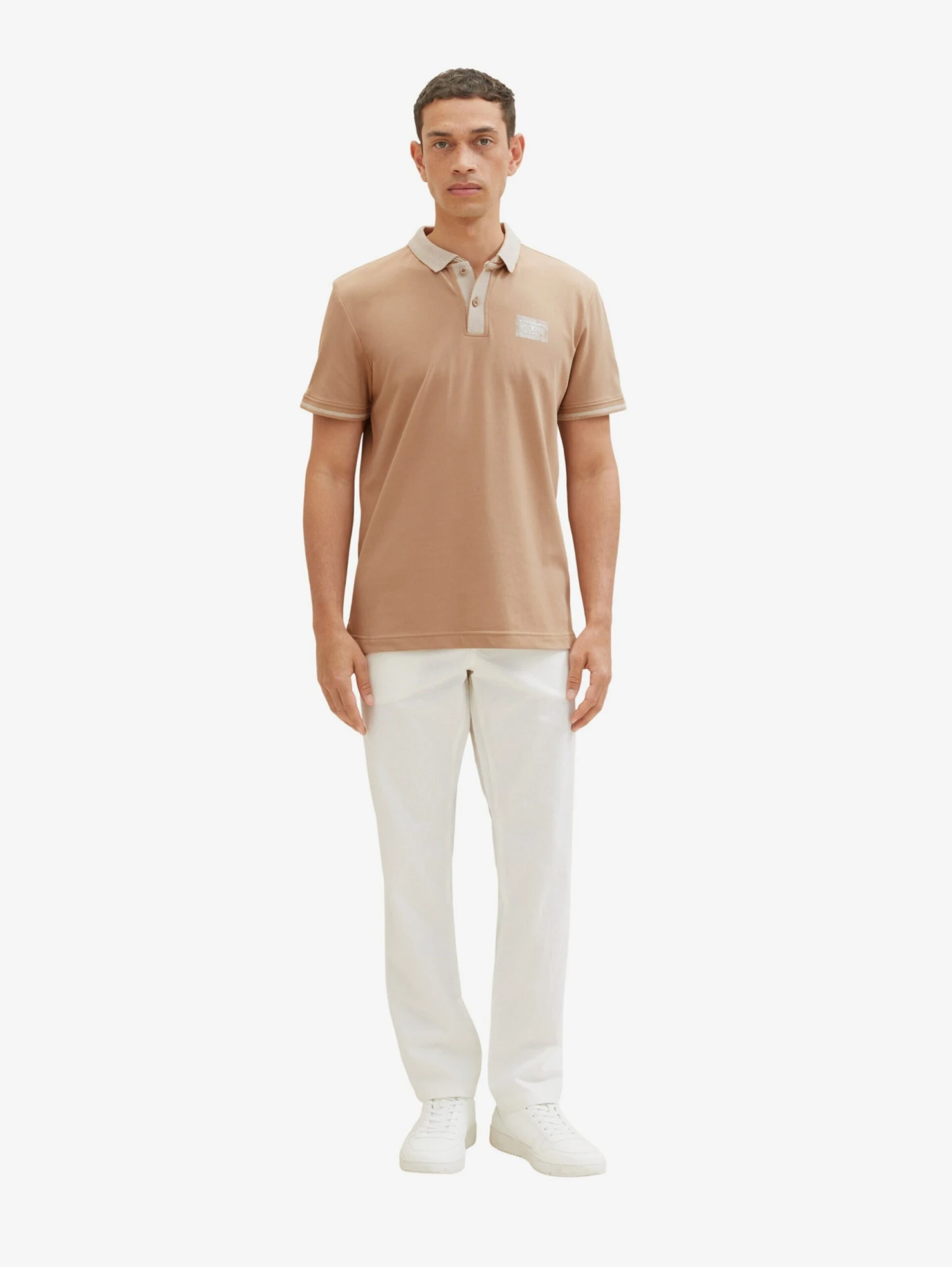 Tom Tailor Polos Shirt Heren Lichtbruin 3 Tom Tailor Polos Shirt Heren Lichtbruin - Afbeelding 3