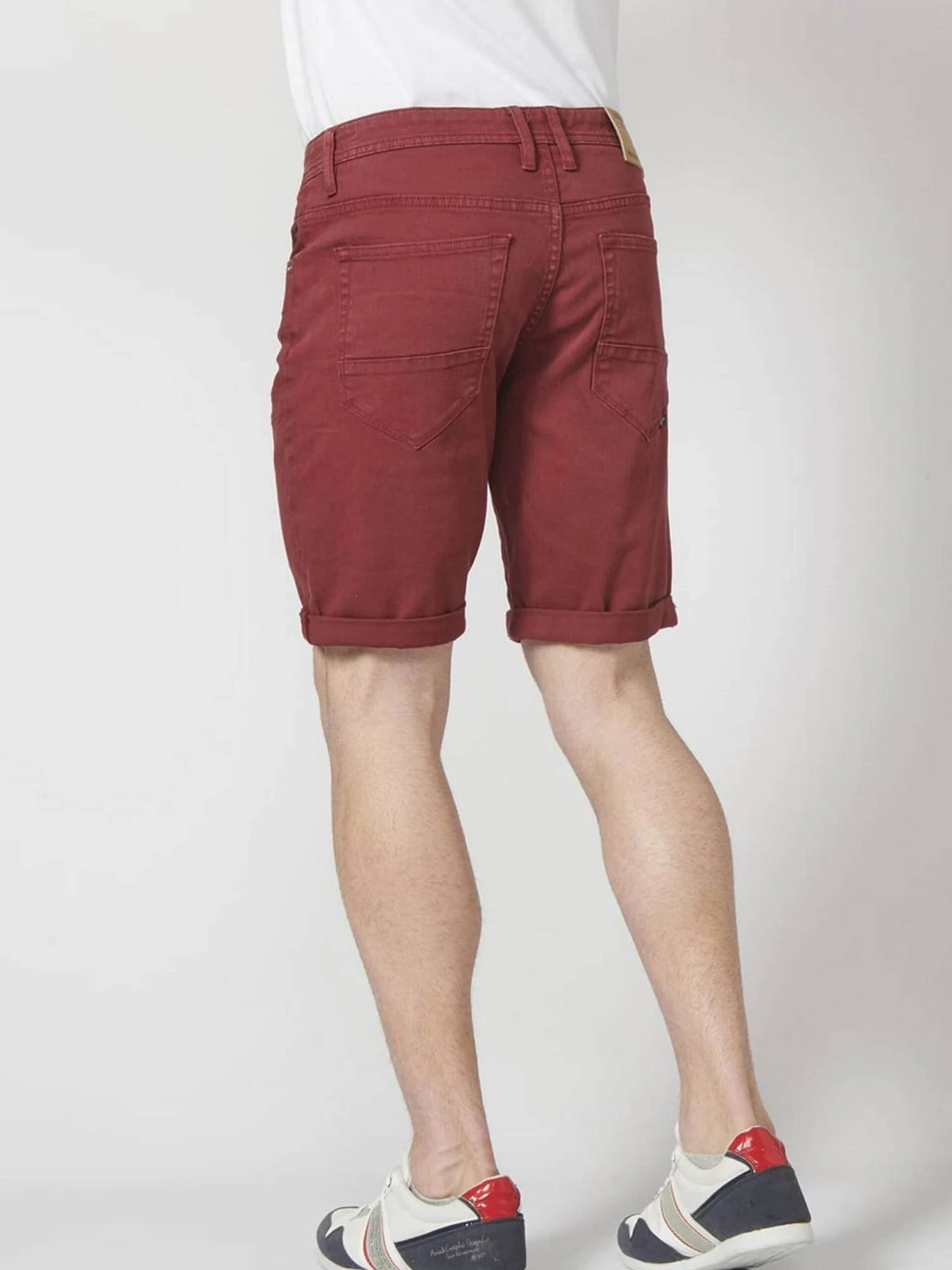 Koroshi Denim Shorts Regular Jeans Heren Roestrood 4 Koroshi Denim Shorts Regular Jeans Heren Roestrood - Afbeelding 4