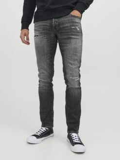 Jack & Jones Jeans Slimfit Jeans GLENN Heren Zwart -Herenkleding Winkel 09dcbbbce9280dcf57839a198e4cdb55