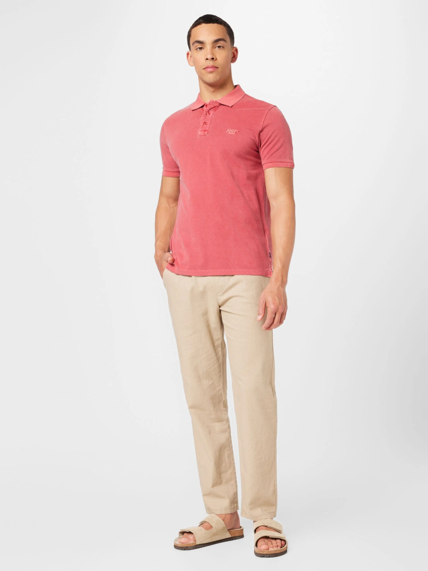 Joop Jeans Polos Shirt Ambrosio Heren Pastelrood 5 Joop Jeans Polos Shirt Ambrosio Heren Pastelrood - Afbeelding 5