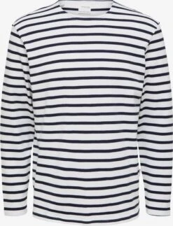 Selected Homme Longsleeves Shirt Briac Heren Navy / Wit