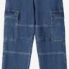 BERSHKA Jeans Loosefit Cargojeans Heren Blauw