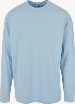 URBAN CLASSICS Longsleeves Shirt Heren Lichtblauw