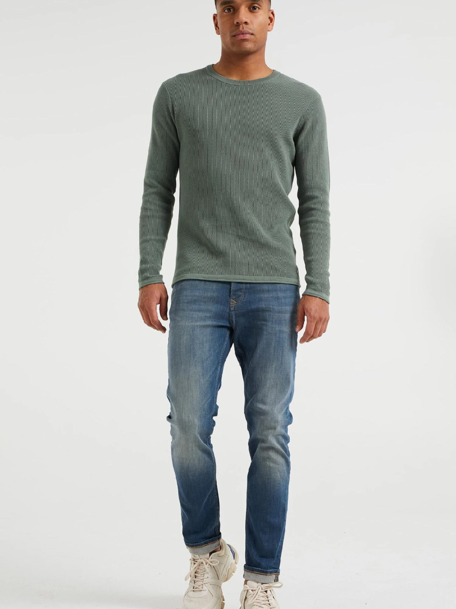 WE FASHION Jeans Slimfit Jeans Heren Blauw 3 WE FASHION Jeans Slimfit Jeans Heren Blauw - Afbeelding 3