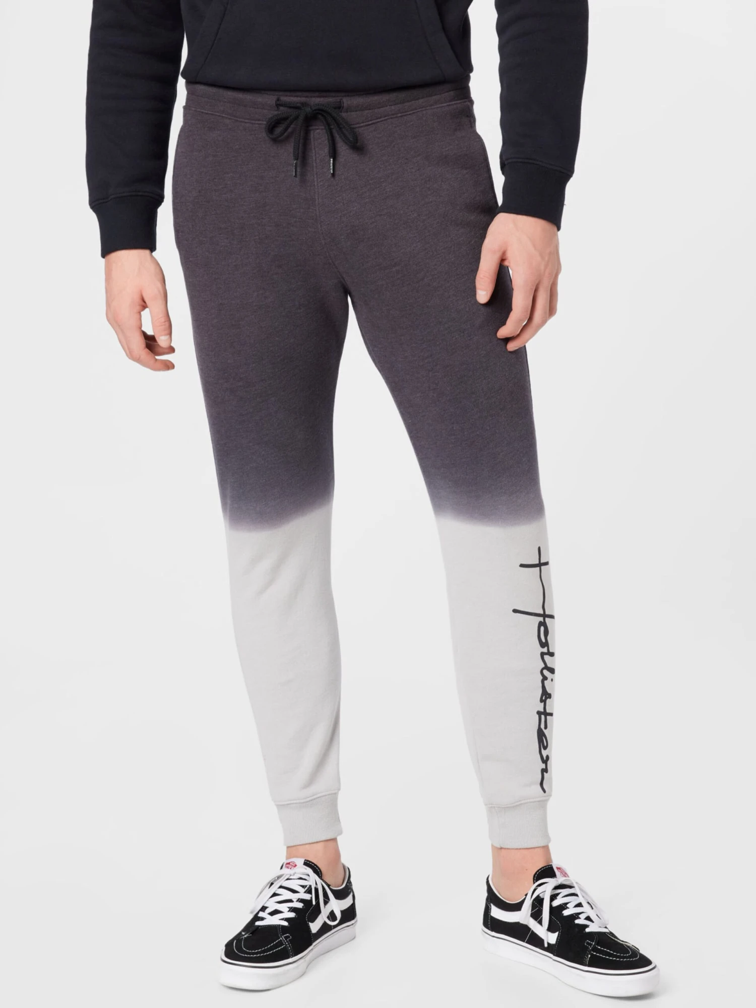 Hollister Sweatpants Tapered Broek Heren Antraciet / Wit 3 Hollister Sweatpants Tapered Broek Heren Antraciet / Wit - Afbeelding 3