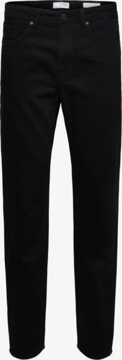 Selected Homme Straight Regular Jeans Toby Heren Zwart