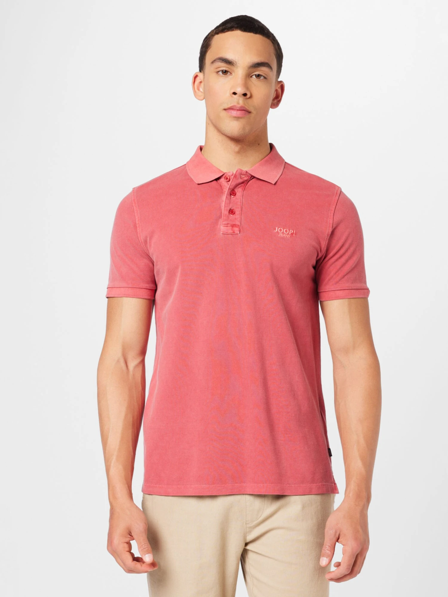 Joop Jeans Polos Shirt Ambrosio Heren Pastelrood 3 Joop Jeans Polos Shirt Ambrosio Heren Pastelrood - Afbeelding 3