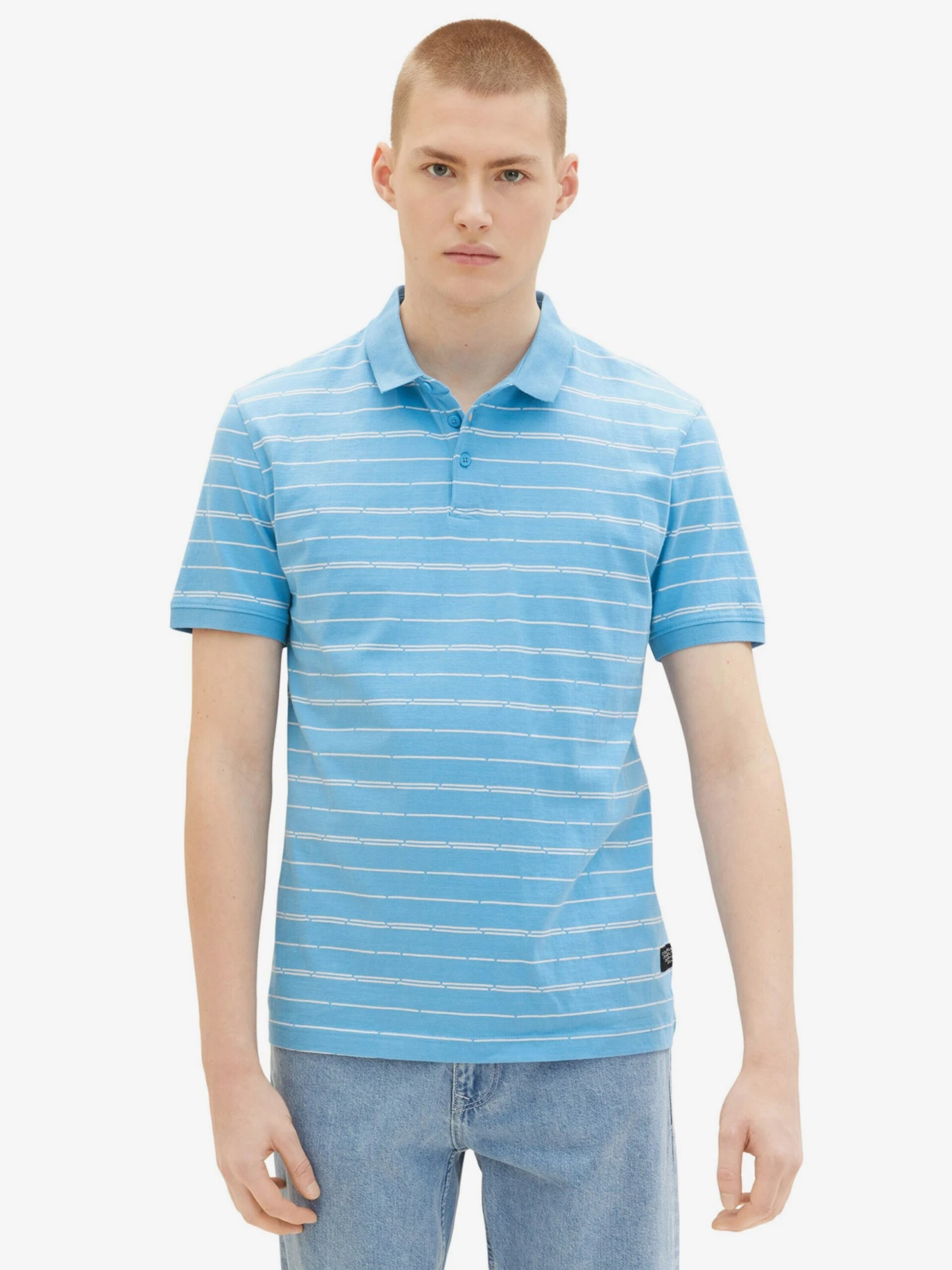 TOM TAILOR Denim Polos Shirt Heren Lichtblauw 2 TOM TAILOR Denim Polos Shirt Heren Lichtblauw - Afbeelding 2