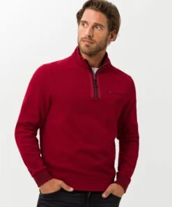 BRAX Sweatshirts Sweatshirt Sion Heren Bordeaux -Herenkleding Winkel 1a8ae778350fdcdd5ee737ede32e2a98