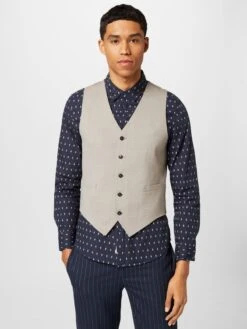 Tiger Of Sweden Gilets Gilet WAYDE Heren Beige Gemêleerd -Herenkleding Winkel 2144315b19a88d755417cc5940514546