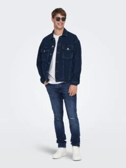 Only & Sons Jeans Slimfit Jeans Loom Heren Donkerblauw -Herenkleding Winkel 22ddd52822161b11b62fb3917e8e5d8f
