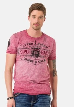 Cipo & Baxx T-shirts Shirt Heren Pink -Herenkleding Winkel 2a842e17ff52d6eba9ad71a18ee632b6