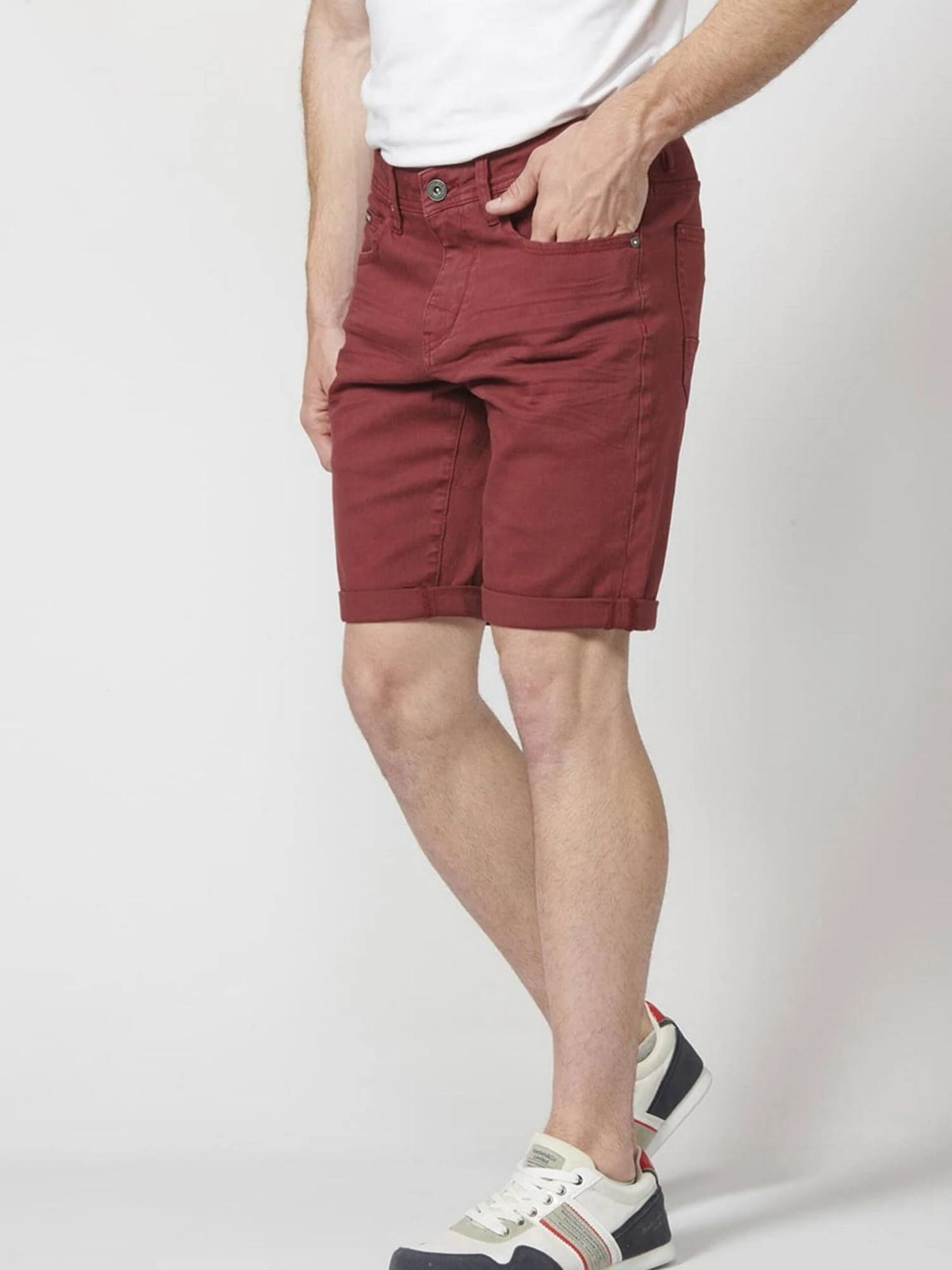 Koroshi Denim Shorts Regular Jeans Heren Roestrood 7 Koroshi Denim Shorts Regular Jeans Heren Roestrood - Afbeelding 7