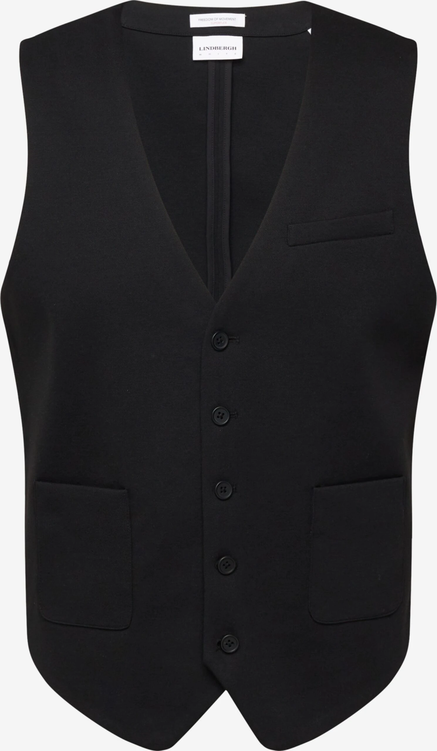 Lindbergh Gilets Regular Fit Gilet Heren Zwart 1 Lindbergh Gilets Regular Fit Gilet Heren Zwart