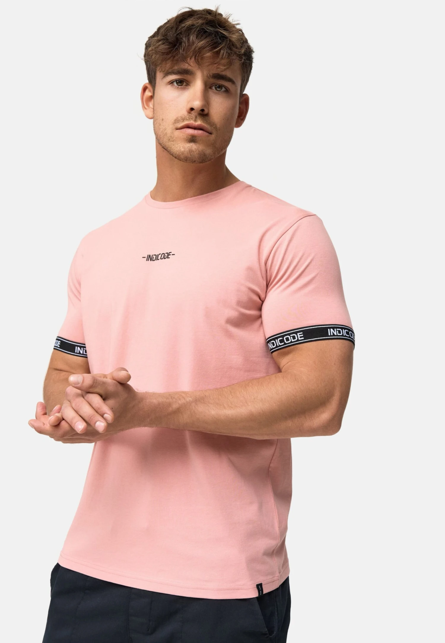 Indicode Jeans T-shirts Shirt Lutzy Heren Pink 3 Indicode Jeans T-shirts Shirt Lutzy Heren Pink - Afbeelding 3