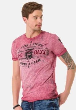 Cipo & Baxx T-shirts Shirt Heren Pink -Herenkleding Winkel 2f7479c268dd613ca4d0f2ca7dc78e00