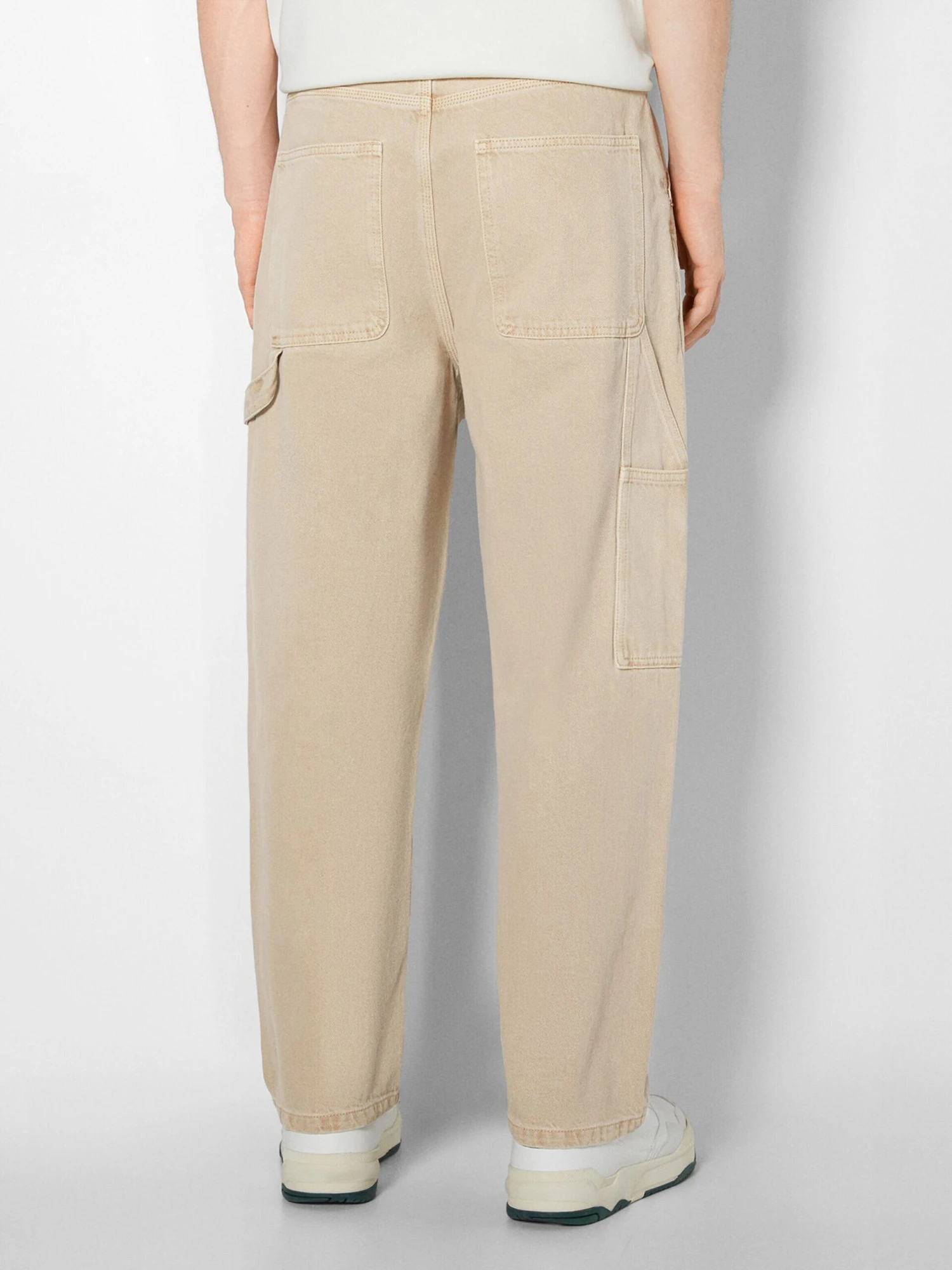 BERSHKA Jeans Loosefit Jeans Heren Donkerbeige 3 BERSHKA Jeans Loosefit Jeans Heren Donkerbeige - Afbeelding 3