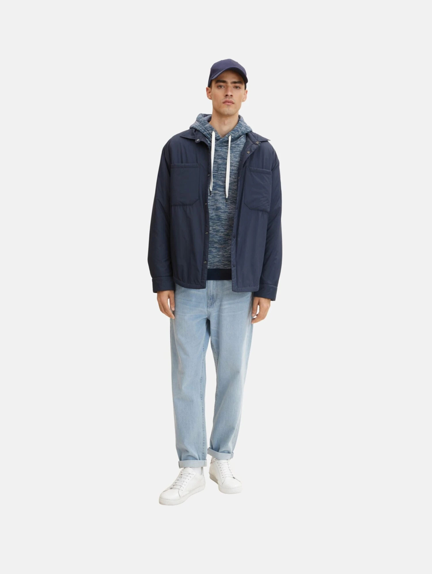 Tom Tailor Hoodies Sweatshirt Heren Marine / Smoky Blue / Nachtblauw 4 Tom Tailor Hoodies Sweatshirt Heren Marine / Smoky Blue / Nachtblauw - Afbeelding 4