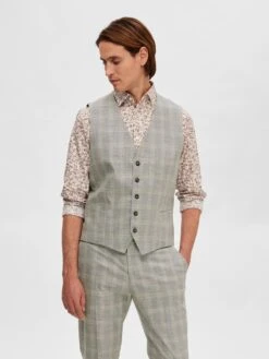 Selected Homme Gilets Gilet Heren Lichtgrijs