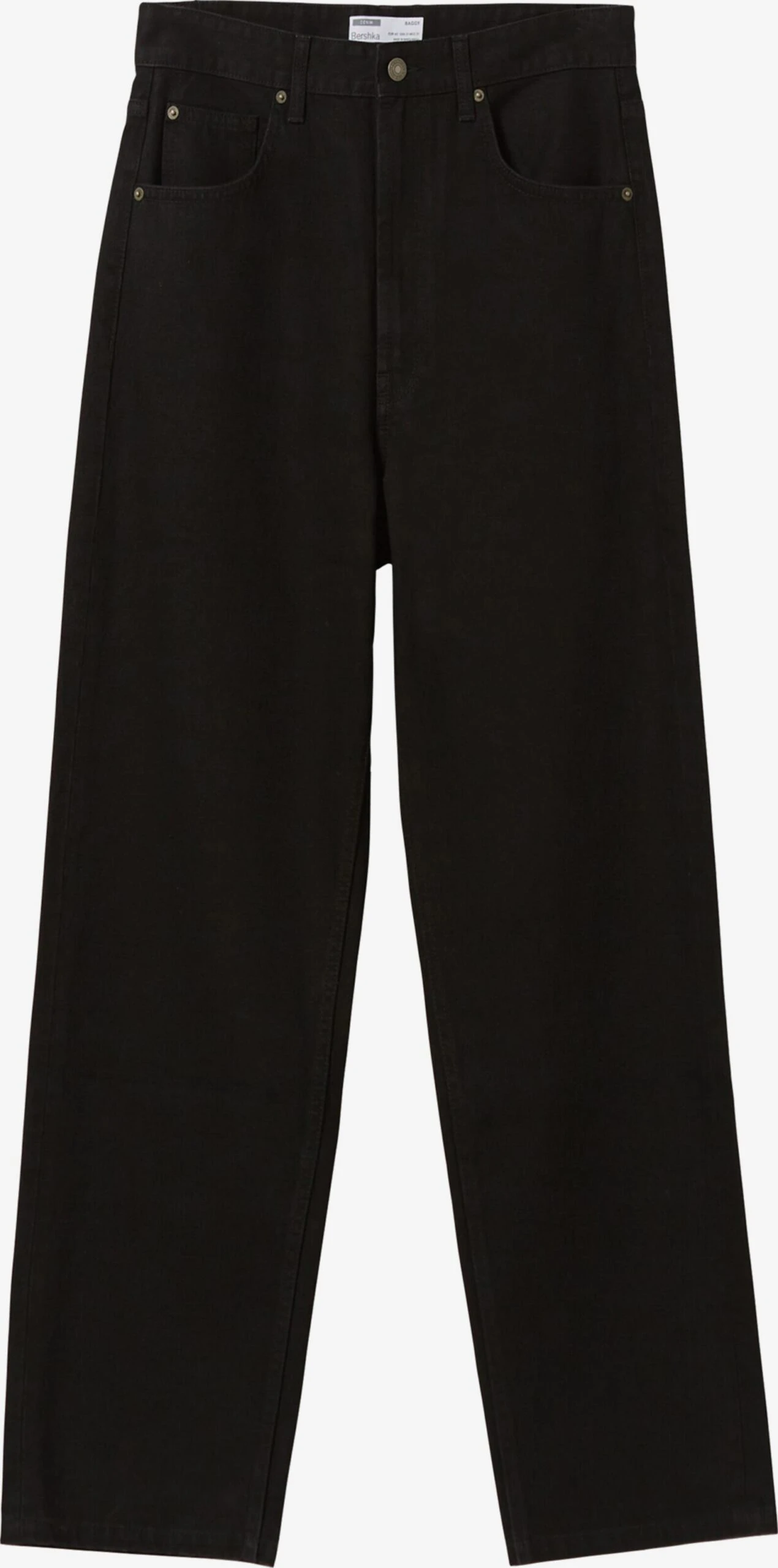 BERSHKA Jeans Loosefit Jeans Heren Zwart 1 BERSHKA Jeans Loosefit Jeans Heren Zwart