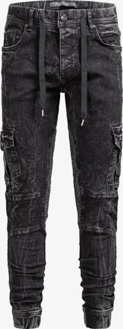 Jeans Tapered Jeans Heren Zwart