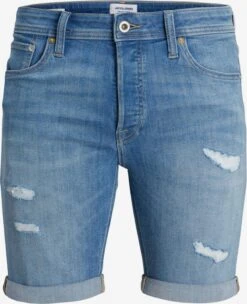Jack & Jones Denim Shorts Slimfit Jeans RICK Heren Blauw