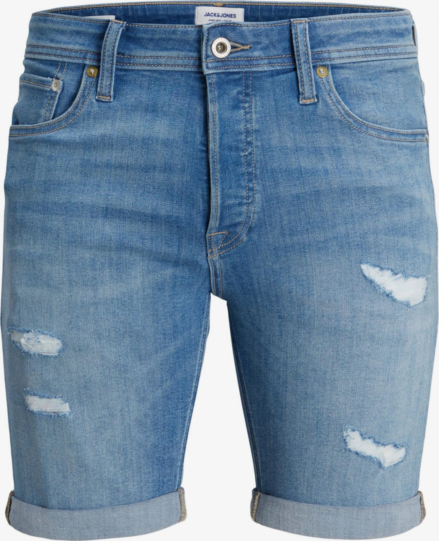 Jack & Jones Denim Shorts Slimfit Jeans RICK Heren Blauw 1 Jack & Jones Denim Shorts Slimfit Jeans RICK Heren Blauw