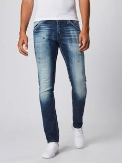 Jack & Jones Jeans Slimfit Jeans Glenn Heren Blauw -Herenkleding Winkel 4326a6f0ceb0fe0188e4aad6112b00ad