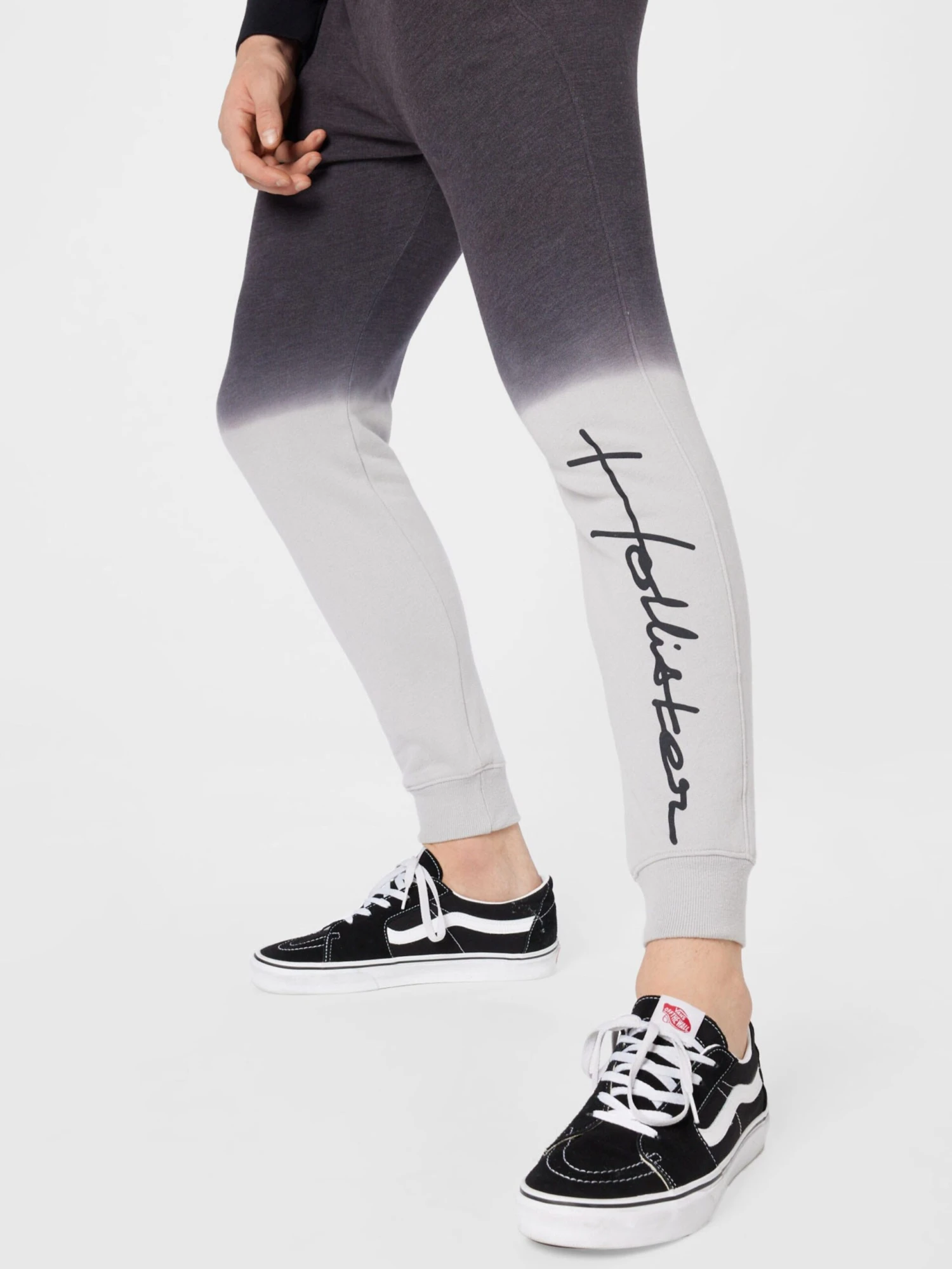 Hollister Sweatpants Tapered Broek Heren Antraciet / Wit 2 Hollister Sweatpants Tapered Broek Heren Antraciet / Wit - Afbeelding 2