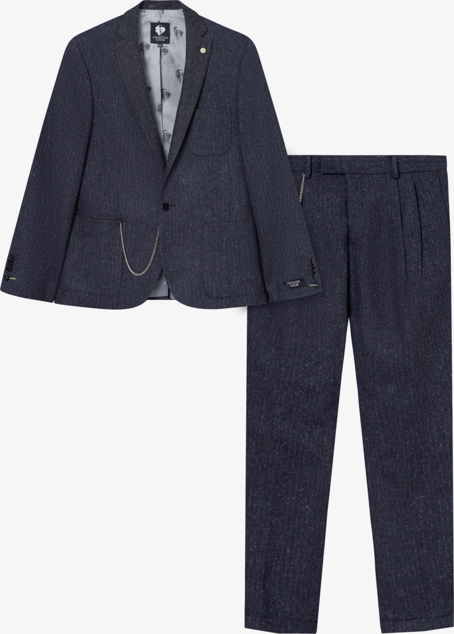 Pakken & Kostuums Skinny Pak Snowdon Heren Blauw 1 Pakken & Kostuums Skinny Pak Snowdon Heren Blauw