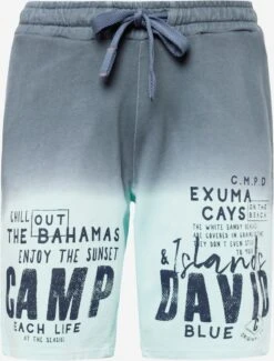 Camp David Sweat Shorts Regular Broek Heren Zilvergrijs