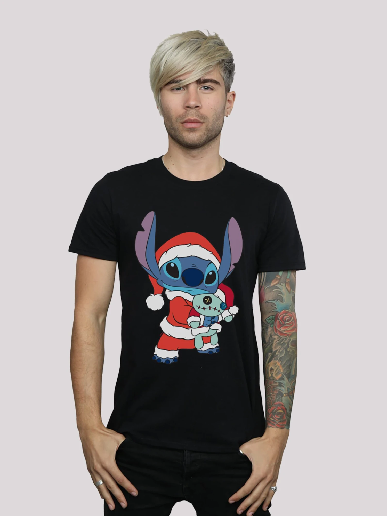 F4NT4STIC T-shirts Shirt Disney Lilo & Stitch Heren Zwart 3 F4NT4STIC T-shirts Shirt Disney Lilo & Stitch Heren Zwart - Afbeelding 3