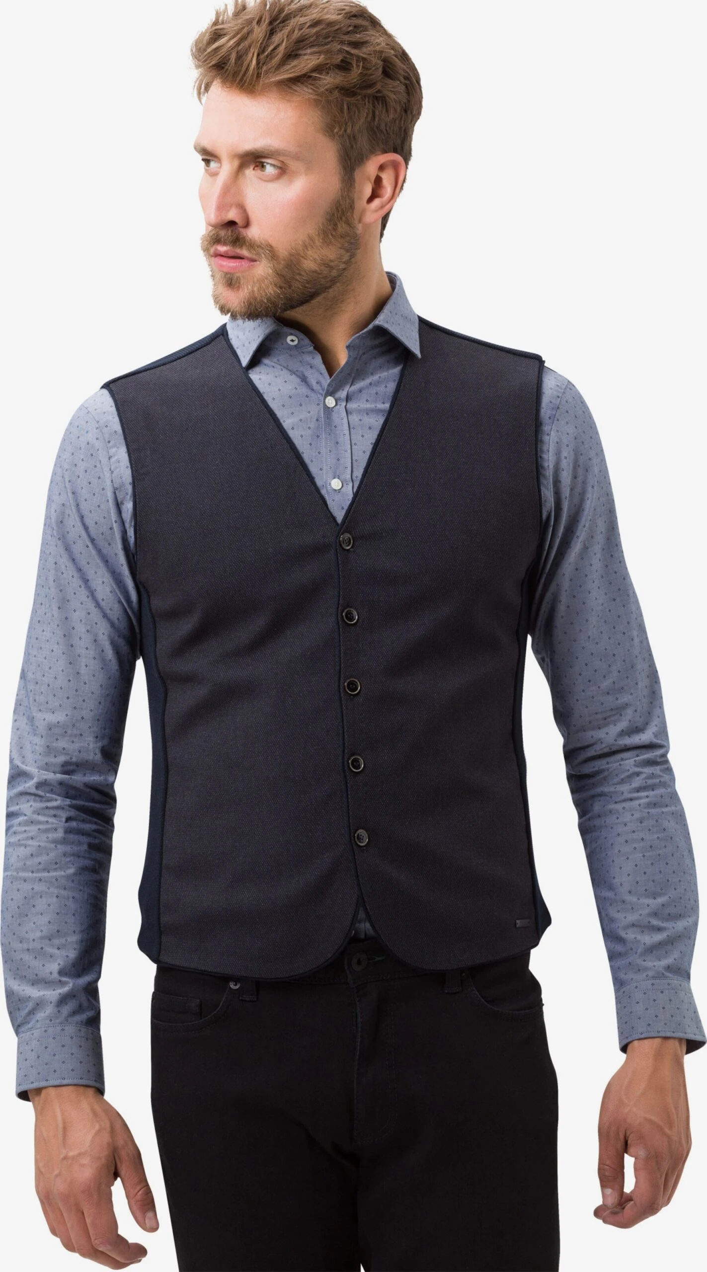 BRAX Gilets Gilet Heren Kobaltblauw 3 BRAX Gilets Gilet Heren Kobaltblauw - Afbeelding 3