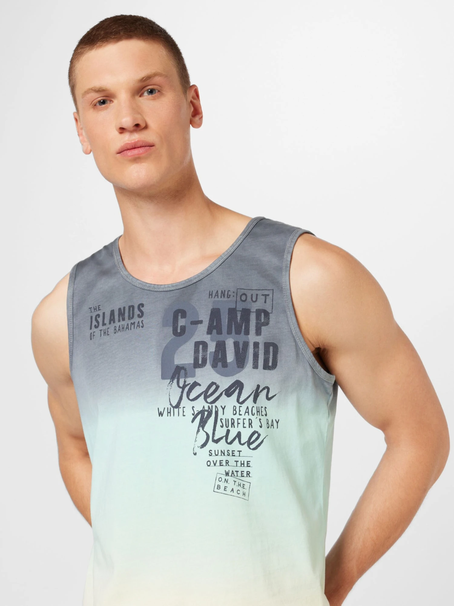 Camp David Tanktops Shirt Heren Donkergrijs 2 Camp David Tanktops Shirt Heren Donkergrijs - Afbeelding 2