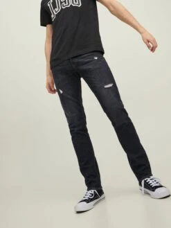 Jack & Jones Jeans Slimfit Jeans Glenn Heren Zwart -Herenkleding Winkel 59c2a44fd255201868f9a2ad367065c3