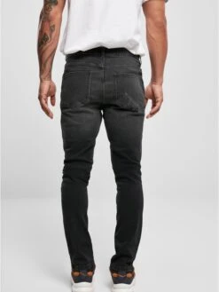 URBAN CLASSICS Jeans Slimfit Jeans Heren Zwart -Herenkleding Winkel 602d1681983f3a14f55eed38712cc309