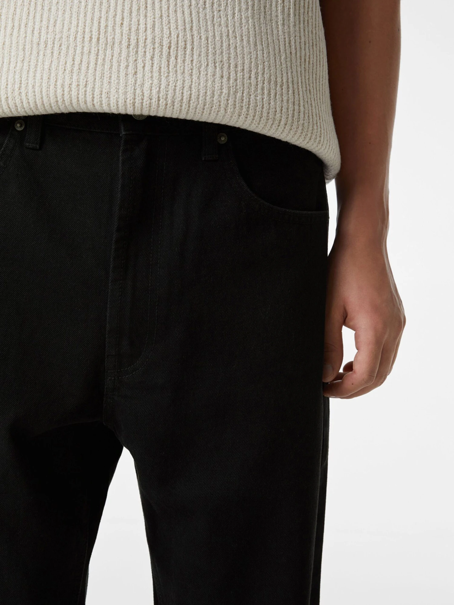 BERSHKA Jeans Loosefit Jeans Heren Zwart 2 BERSHKA Jeans Loosefit Jeans Heren Zwart - Afbeelding 2