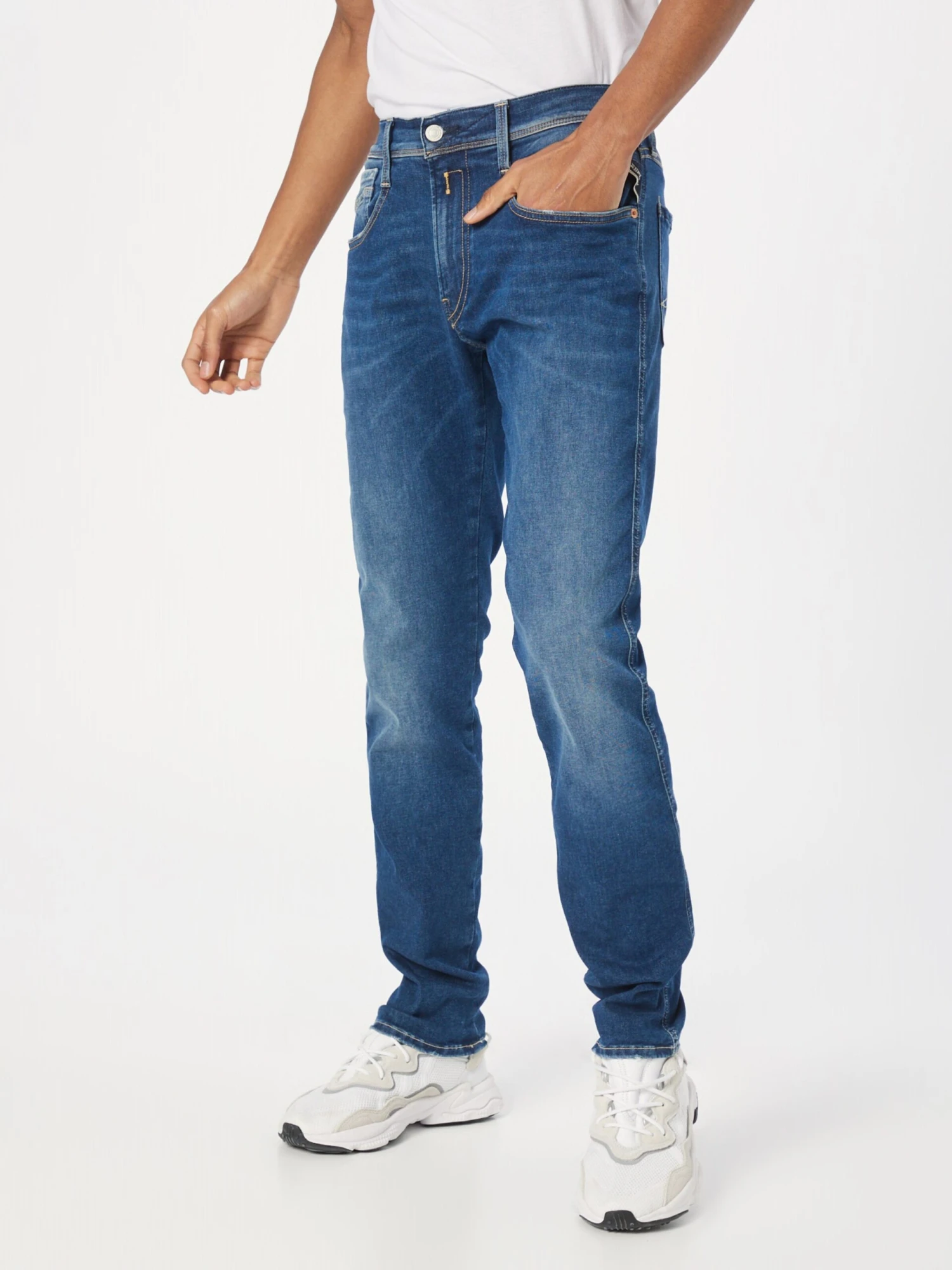 Replay Straight Regular Jeans Anbass Heren Blauw 3 Replay Straight Regular Jeans Anbass Heren Blauw - Afbeelding 3