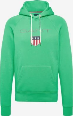 Gant Hoodies Sweatshirt Heren Groen