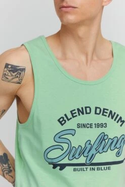 Blend Tanktops Shirt Lingo Heren Mintgroen -Herenkleding Winkel 66e9d0f90a9c4ebe97fad41f9f0e7d0b