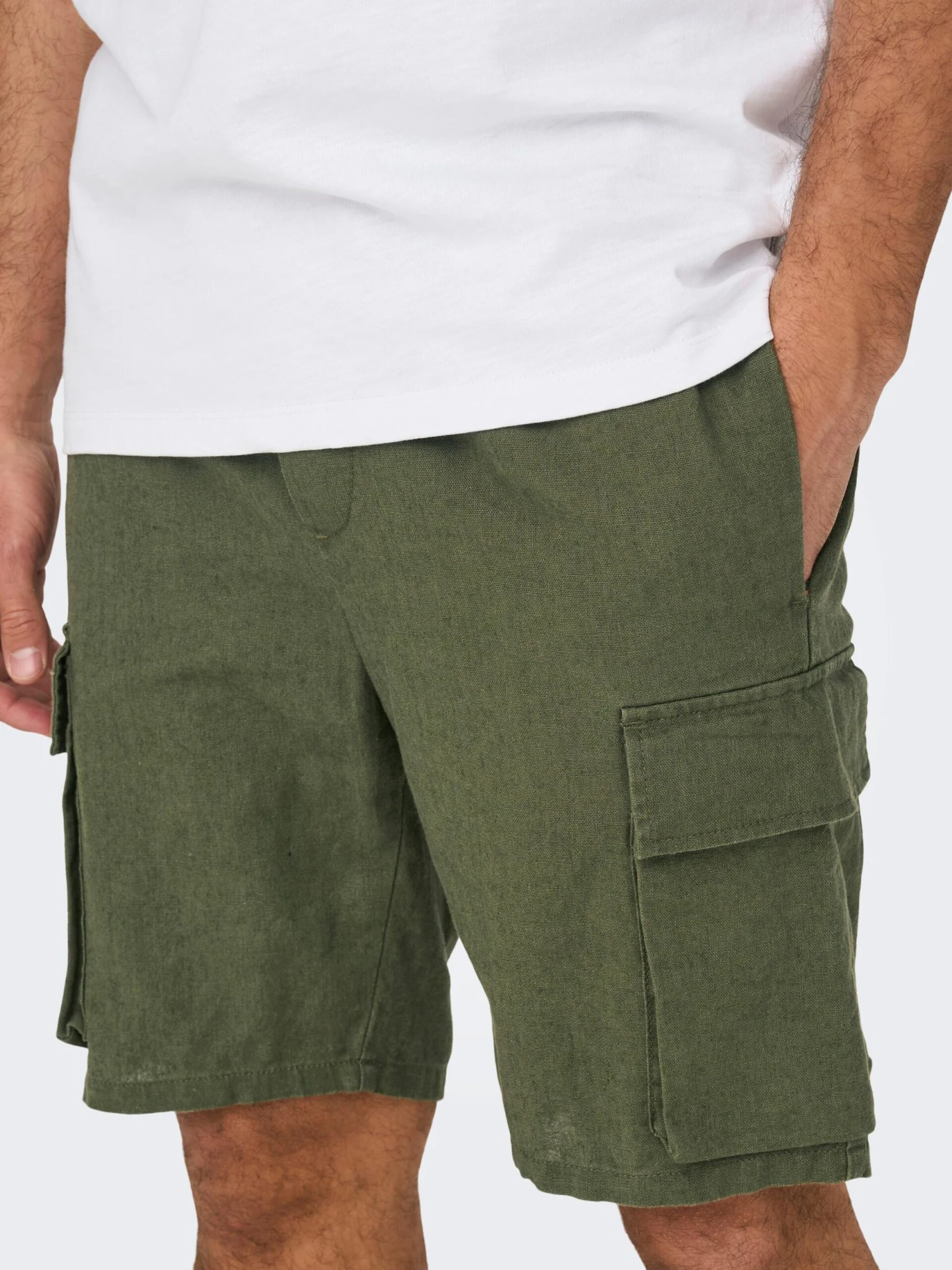 Only & Sons Cargo Shorts Regular Cargobroek Sinus Heren Olijfgroen 6 Only & Sons Cargo Shorts Regular Cargobroek Sinus Heren Olijfgroen - Afbeelding 6