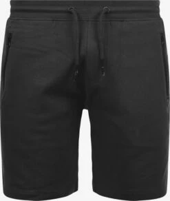 Solid Sweat Shorts Regular Broek Taras Heren Zwart