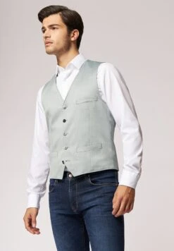 ROY ROBSON Gilets Gilet Heren Pastelgroen -Herenkleding Winkel 6912d1568316179915486bcf71fa0ffe