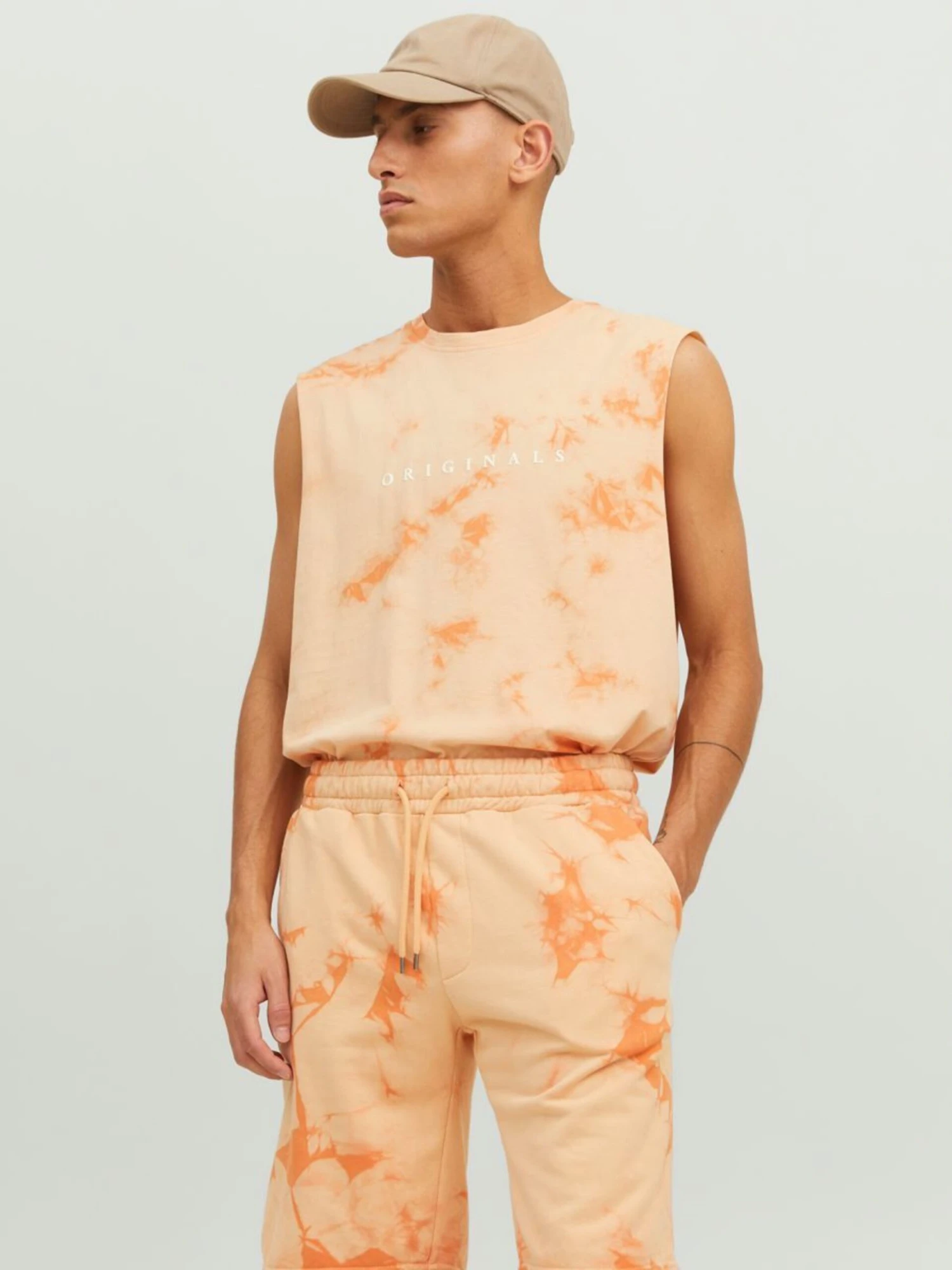 Jack & Jones Tanktops Shirt Heren Oranje 2 Jack & Jones Tanktops Shirt Heren Oranje - Afbeelding 2