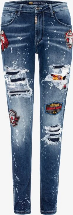 Cipo & Baxx Straight Regular Jeans Heren Blauw