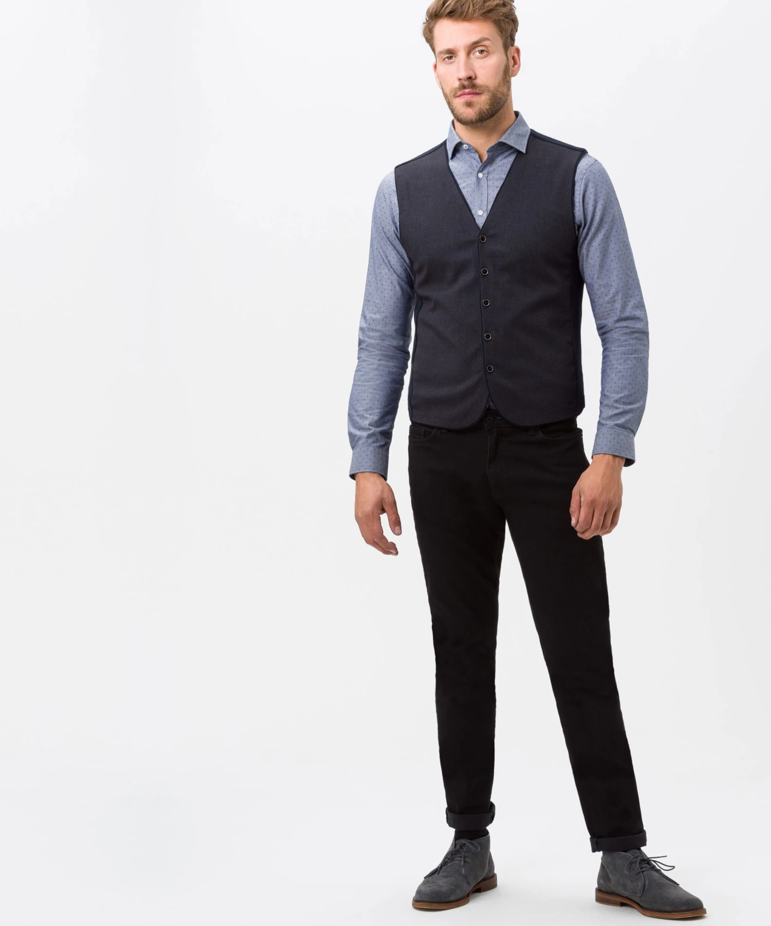 BRAX Gilets Gilet Heren Kobaltblauw 4 BRAX Gilets Gilet Heren Kobaltblauw - Afbeelding 4