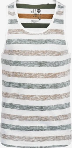 Solid Tanktops Shirt Mende Heren Bruin