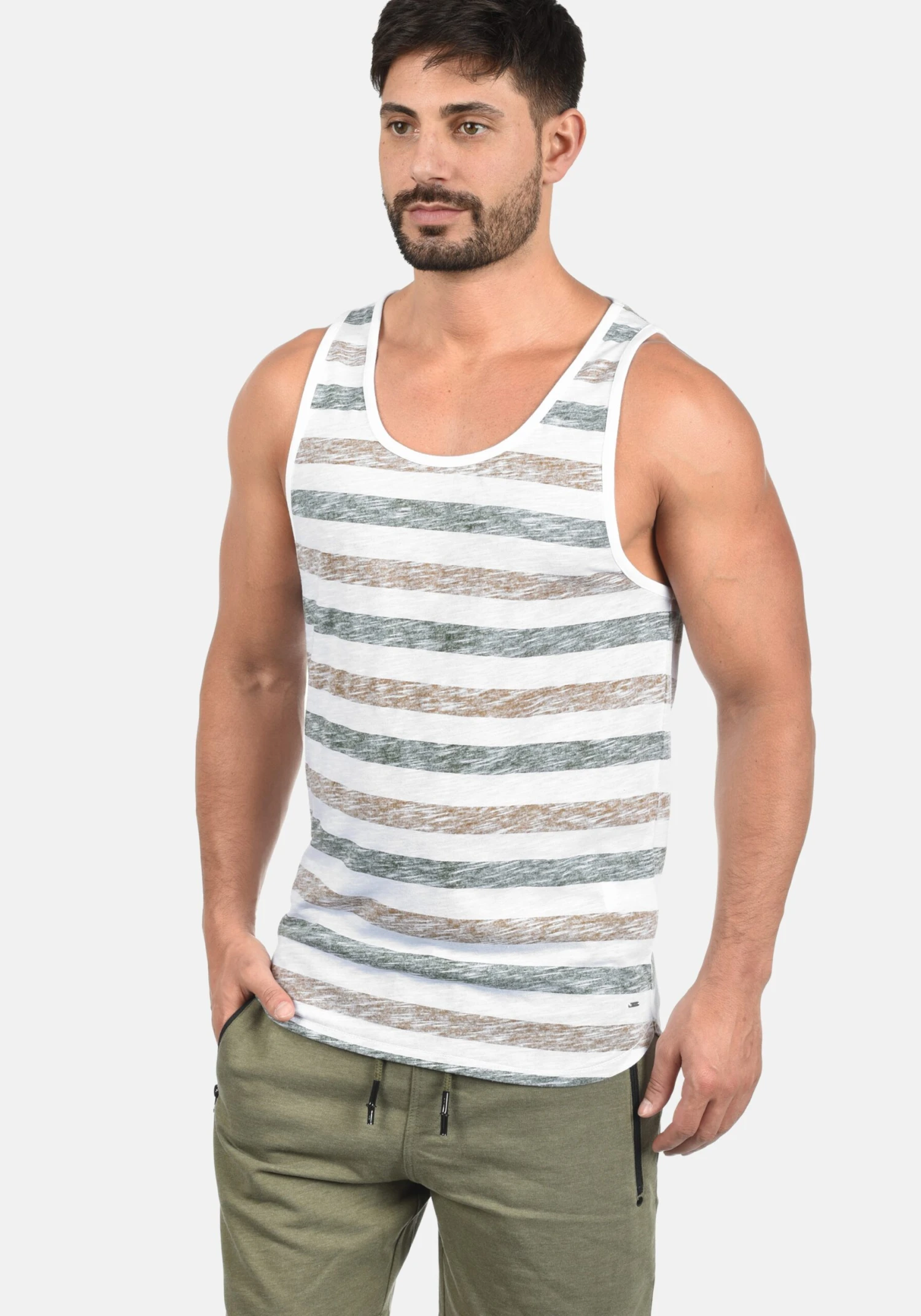 Solid Tanktops Shirt Mende Heren Bruin 2 Solid Tanktops Shirt Mende Heren Bruin - Afbeelding 2