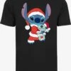 F4NT4STIC T-shirts Shirt Disney Lilo & Stitch Heren Zwart